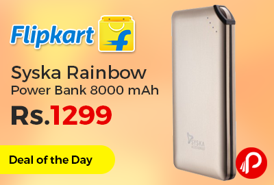 Syska Rainbow Power Bank 8000 mAh Just Rs.1299 - Flipkart