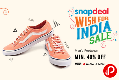 Snapdeal Wish For India Sale on Footwear