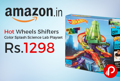 Hot Wheels Shifters Color Splash Science Lab Playset Just Rs.1298 - Amazon
