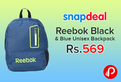 Reebok Black & Blue Unisex Backpack