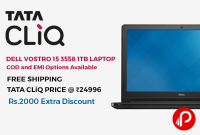 Dell Vostro 15 3558 Z555103UIN9 15.6 Inch Laptop just Rs.24996 - TataCliq