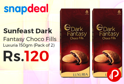 Sunfeast Dark Fantasy Choco Fills Luxuria 150gm (Pack of 2) Just Rs.120 - Snapdeal