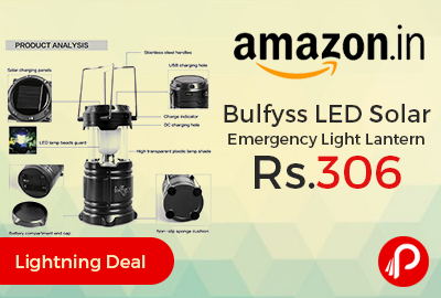 Bulfyss LED Solar Emergency Light Lantern Just Rs.306 - Amazon