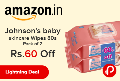 Johnson's baby skincare Wipes 80s Pack of 2