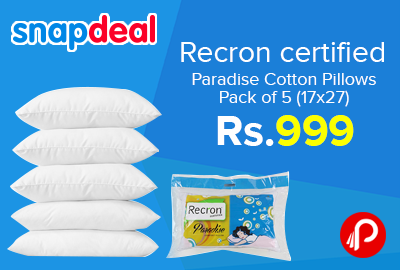 Recron certified Paradise Cotton Pillows
