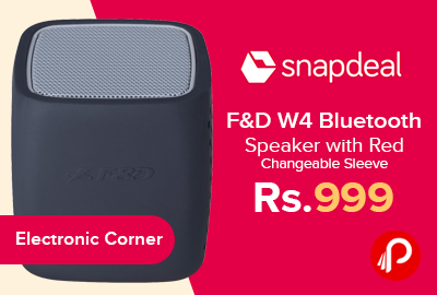 F&D W4 Bluetooth Speaker with Red Changeable Sleeve