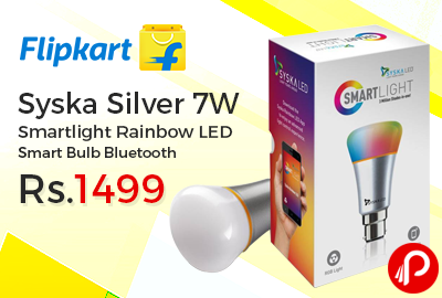 Syska Silver 7W Smartlight Rainbow LED Smart Bulb