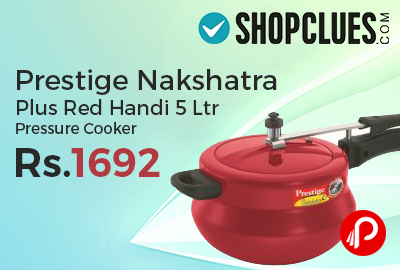 Prestige Nakshatra Plus Red Handi 5 Ltr Pressure Cooker