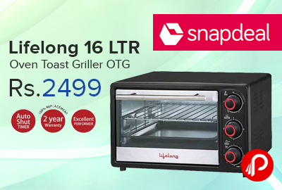Lifelong 16 LTR Oven Toast Griller OTG