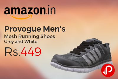 Provogue Men's Mesh Running Shoes Grey and White