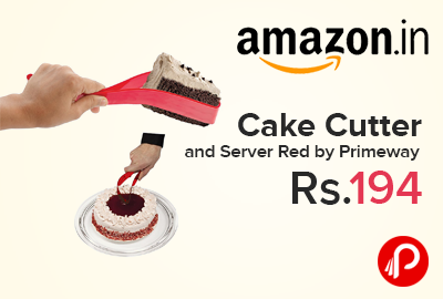 Cake Cutter and Server Red by Primeway Just at Rs.194 - Amazon