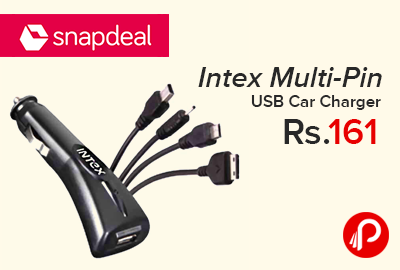 Intex Multi-Pin USB Car Charger just at Rs.161 - Snapdeal