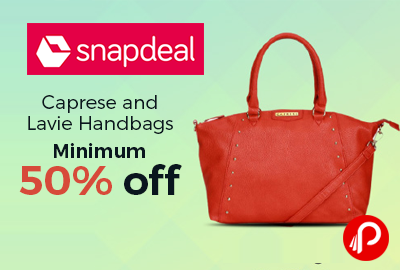 Caprese and Lavie Handbags & Clutches Minimum 50% off - Snapdeal
