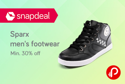 Sparx Men’s Footwear Minimum 30% off - Snapdeal