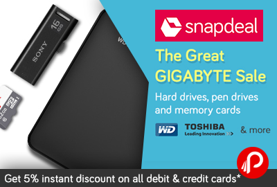 The Great Gigabyte Sale - Toshiba, WD Hard Drives Pen drives and memory cards - Snapdeal