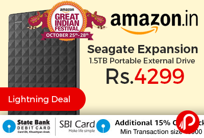 Seagate Expansion 1.5TB Portable External Drive