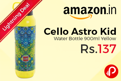 Cello Astro Kid Water Bottle 900ml Yellow