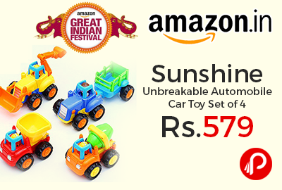 Sunshine Unbreakable Automobile Car Toy Set of 4 at Rs.579 - Amazon