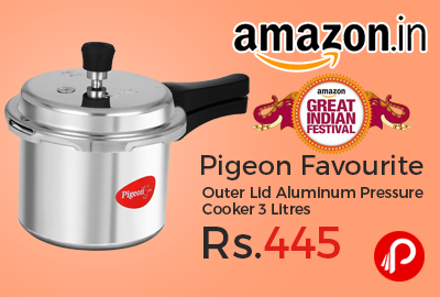 Pigeon Favourite Outer Lid Aluminum Pressure Cooker 3 Litres