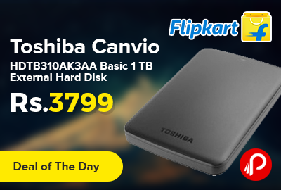 Toshiba Canvio HDTB310AK3AA Basic 1 TB External Hard Disk