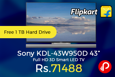 Sony KDL-43W950D 43” Full HD 3D Smart LED TV