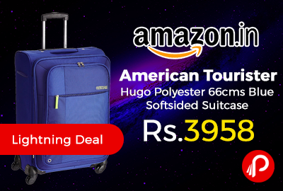 American Tourister Hugo Polyester 66cms Blue Softsided Suitcase