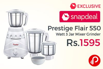 Prestige Flair 550 Watt 3 Jar Mixer Grinder