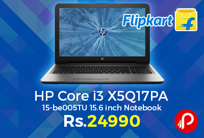HP Core i3 X5Q17PA 15-be005TU 15.6 inch Notebook