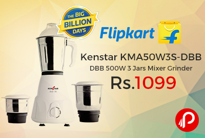 Kenstar KMA50W3S-DBB 500W 3 Jars Mixer Grinder