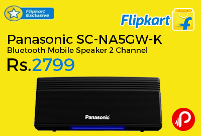 Panasonic SC-NA5GW-K Portable Bluetooth Mobile Speaker 2 Channel