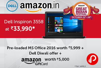 Dell Inspiron 15 3558 Laptop Z565302SIN92016
