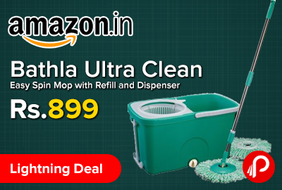 Bathla Ultra Clean Easy Spin Mop with Refill and Dispenser
