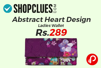 Abstract Heart Design Ladies Wallet