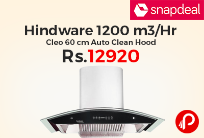 Hindware 1200 m3/Hr Cleo 60 cm Auto Clean Hood