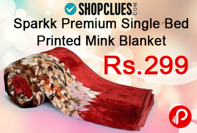 Sparkk Premium Single Bed Printed Mink Blanket