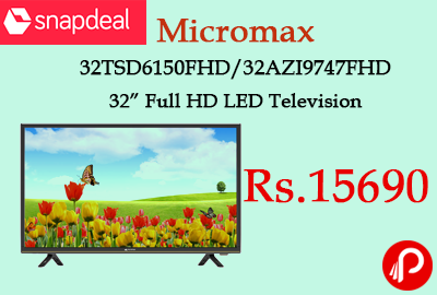 Micromax 32TSD6150FHD/32AZI9747FHD 32” Full HD LED Television