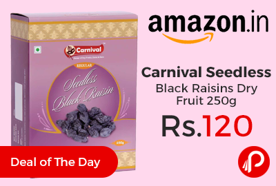 Carnival Seedless Black Raisins Dry Fruit 250g