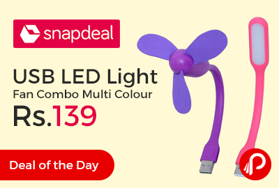 USB LED Light Fan Combo Multi Colour