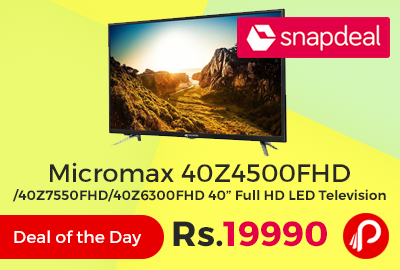 Micromax HD 40” Full HD LED Television at Rs.19990 - Snapdeal