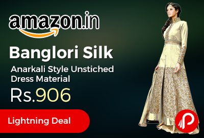 Banglori Silk Anarkali Style Unstiched Dress Material