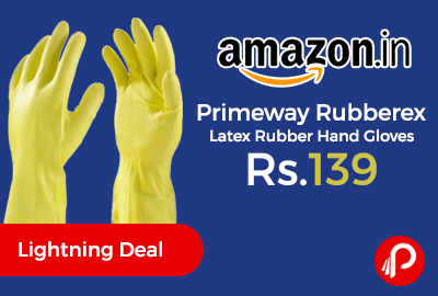 Primeway Rubberex Latex Rubber Hand Gloves Just Rs.139 - Amazon