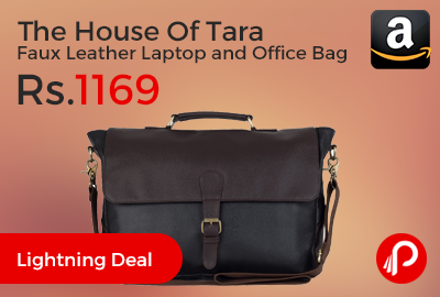 The House Of Tara Faux Leather Laptop and Office Bag