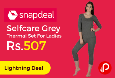 Selfcare Grey Thermal Set For Ladies
