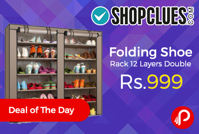 Folding Shoe Rack 12 Layers Double Just at Rs.999 - Shopclues