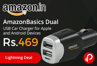 AmazonBasics Dual USB Car Charger for Apple and Android Devices