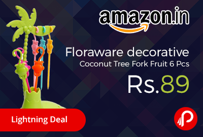 Floraware decorative Coconut Tree Fork Fruit 6 Pcs