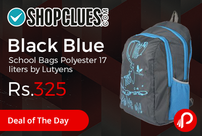 Black Blue School Bags Polyester 17 liters