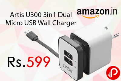 Artis U300 3in1 Dual Micro USB Wall Charger