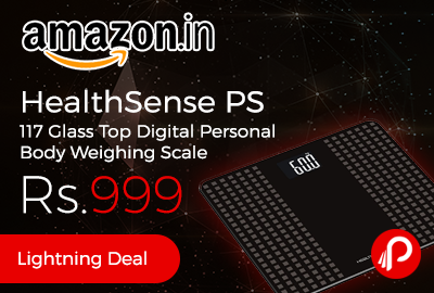 HealthSense PS 117 Glass Top Digital Personal Body Weighing Scale