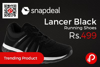Lancer Black Running Shoes at Rs.499 